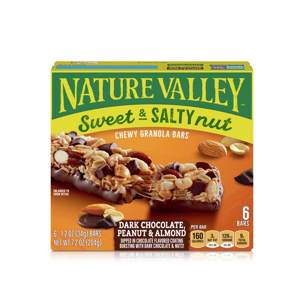 Nature Valley Dark Chocolate, Peanut & Almond Sweet & Salty Chewy Granola Bars 62 204g