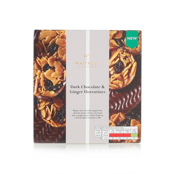 Waitrose No.1 Dark Chocolate & Ginger Florentines 150g
