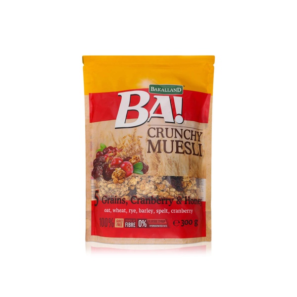 Ba! Crunchy Muesli with 5 Grains, Cranberry & Honey 300g