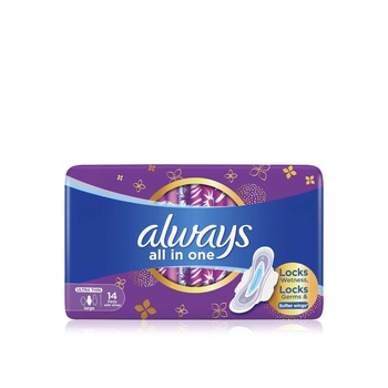 Always Diamond Ula-Thin Large Pads x 14