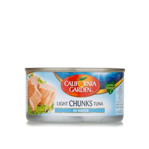 Buy California Garden light tuna chunks in water 185g in UAE