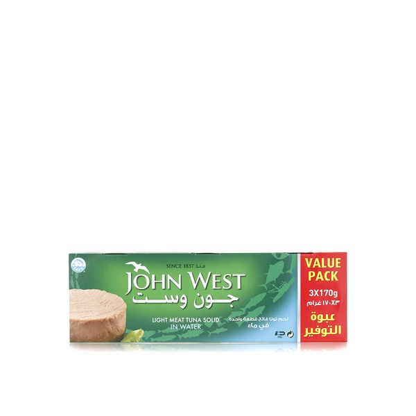 John West Light Meat Tuna Solid in Water 3 x 170g