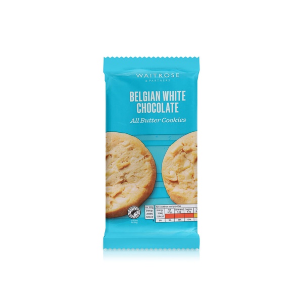 Waitrose Belgian White Chocolate All Butter Cookies 200g