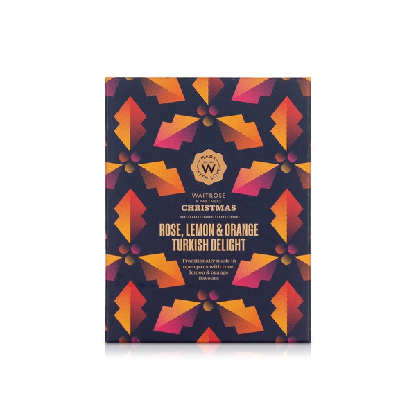 Waitrose Christmas Rose, Lemon and Orange Turkish Delight 400g