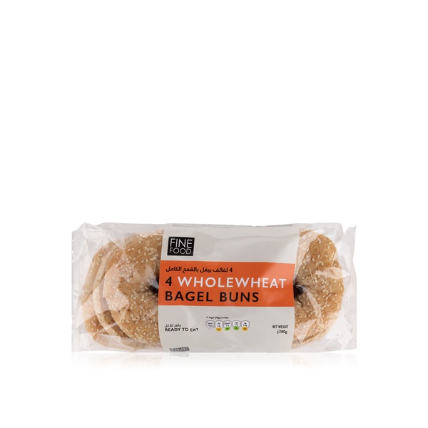 Spinneysfood Whole Wheat Bagel Buns x 4