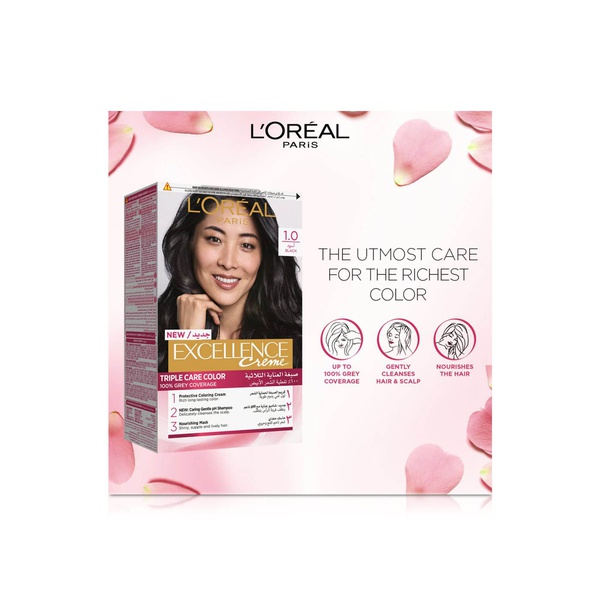 L'oreal Paris Excellence Creme Permanent Hair Colour 1.0 Black