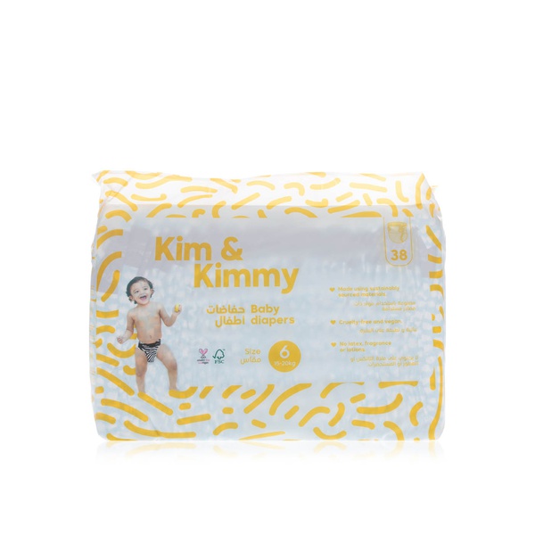 Buy Kim & Kimmy - size 6 diapers (15-20kg, qty 38) in UAE