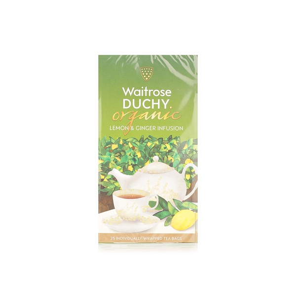 Buy Waitrose Duchy organic lemon & ginger infusion tea 37.5g in UAE