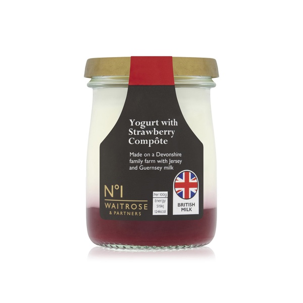 Waitrose No.1 Yoghurt with Strawberry Compote 125g