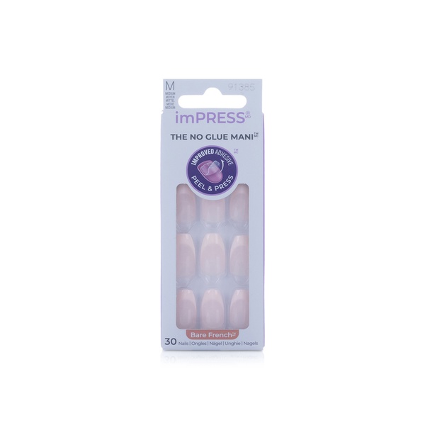 Kiss Impress Bare French 30 Medium False Nails