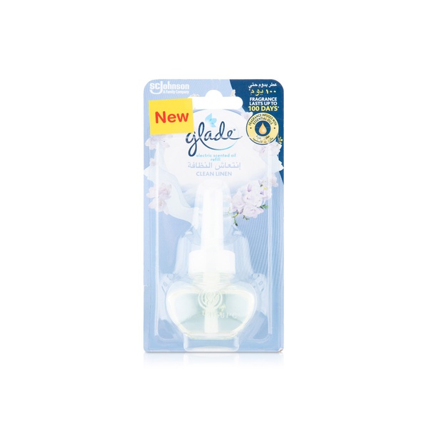 Buy Glade electric scented oil clean linen refill 20ml in UAE