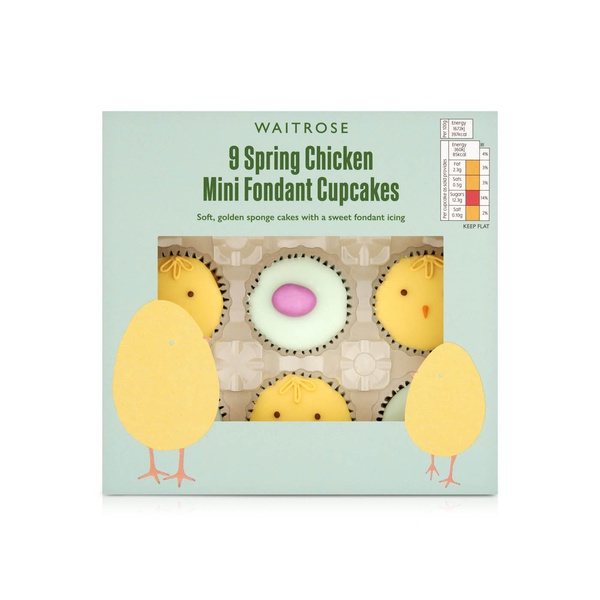 Waitrose Spring Chicken Mini Fondant Cupcakes x9