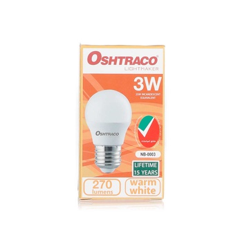 Oshtraco LED Bulb E27 Warm White 3w