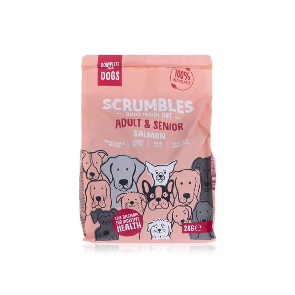 Scrumbles Dry Dog Food for Adult Dogs Salmon 2kg
