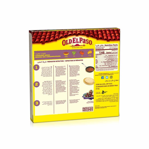 Old El Paso Burrito Kit Beans and Chilli Mild 620g