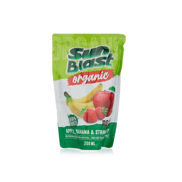 Sunblast Organic Apple, Banana and Strawberry Juice 200ml