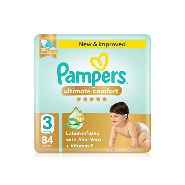 اشتري Pampers ultimate comfort diapers size 3 x84 في الامارات