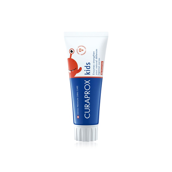 Buy Curaprox kids strawberry toothpaste zero fluoride 60ml in UAE