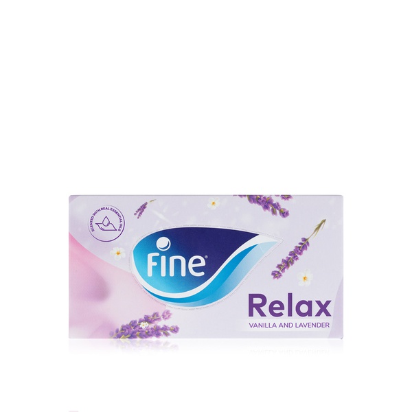 Buy Fine facial tissues with vanilla and lavender 2 ply 120 pieces 3 pack in UAE