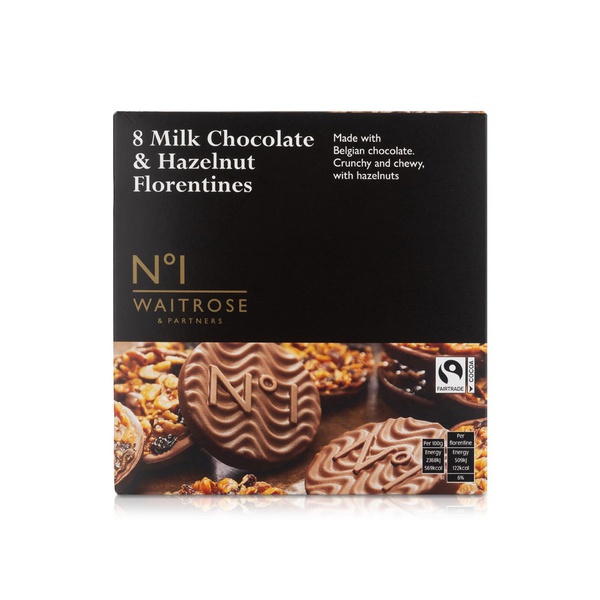 Waitrose No.1 Milk Chocolate and Hazelnut Florentines 172g