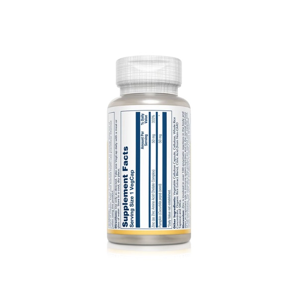 Solaray zinc 50mg VegCap Capsules x 100