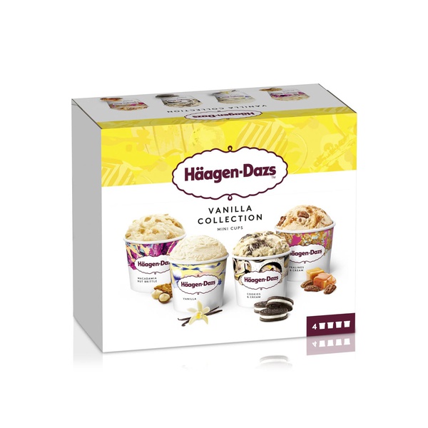 اشتري Haagen Dazs vanilla collection ice cream mini cups 4x95ml في الامارات