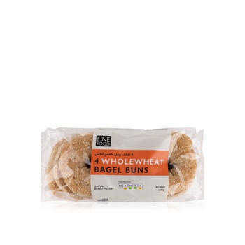 Spinneysfood Whole Wheat Bagel Buns x 4