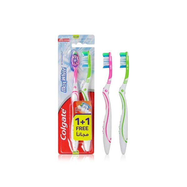 Colgate Max White Toothbrush Medium x 2