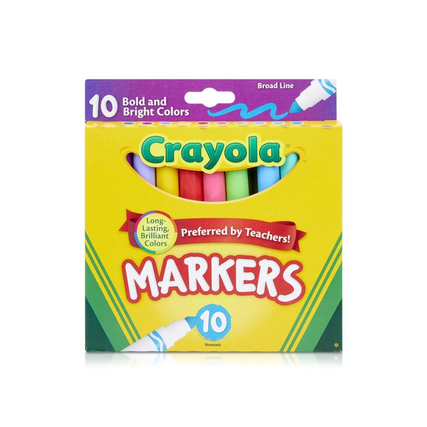 Crayola Broad Line Markers Bold & Bright x 10