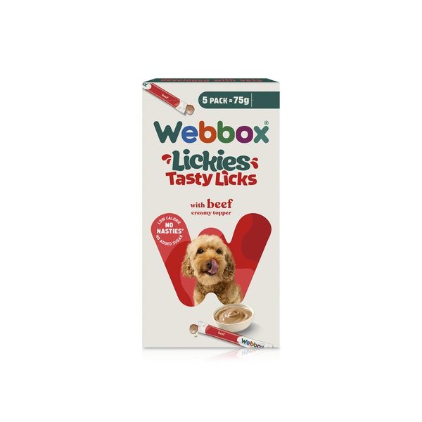 Webbox Lickies Tasty Licks with Beef 15g x5