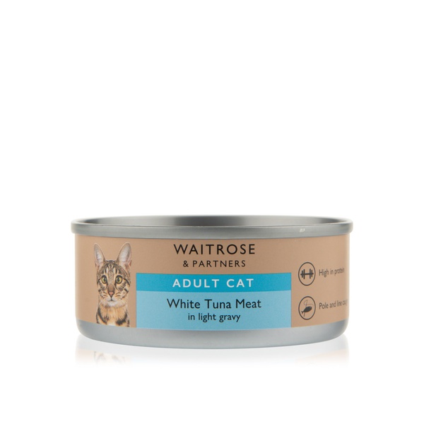 Buy Waitrose P&L White Tuna Meat in Gravy Cat Food 80g in UAE