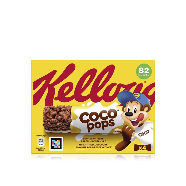 Kellogg's Coco Pops Breakfast Cereal Bars 20g x 4