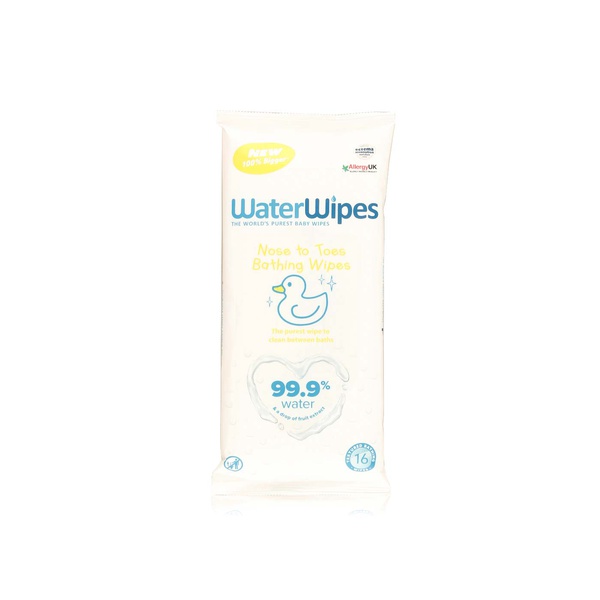 Buy WaterWipes nose to toes bathing wipes 16s in UAE