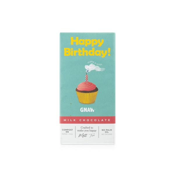 Gnaw Happy Birthday Chocolate Bar 80g
