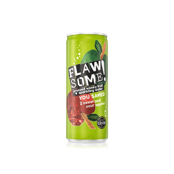 اشتري Flawsome sweet & sour apple sparkling juice can 250ml في الامارات