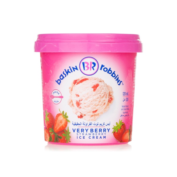 Buy Baskin Robbins strawberry ice cream 120ml in UAE