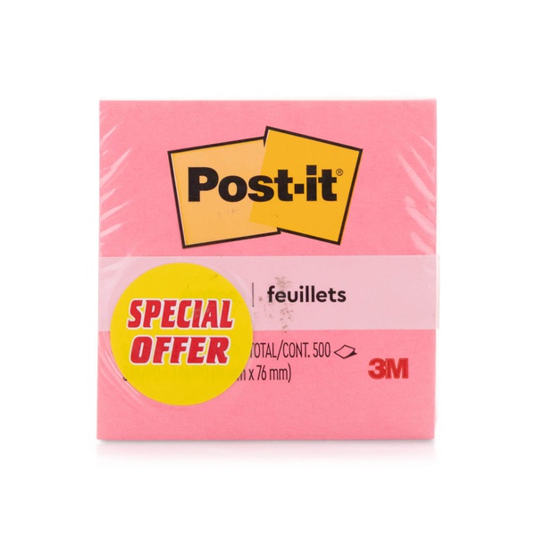 3M Post It Neon 3x3  x 5 Pads