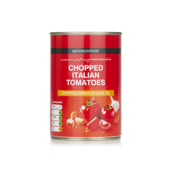 اشتري SpinneysFOOD chopped tomatoes with garlic 400g في الامارات
