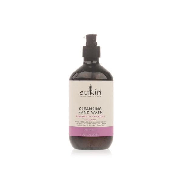 Sukin Cleansing Hand Wash Bergamot and Patchouli 500ml