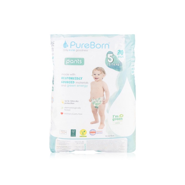 Buy PureBorn size 5 pull up pants 12-16kg x20 in UAE