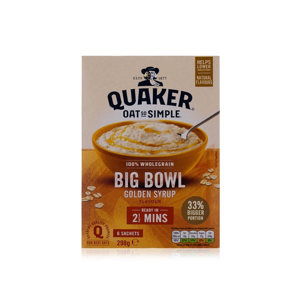 Buy Quaker oat so simple big bowl golden syrup 49.6g in UAE