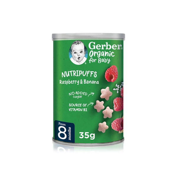 Gerber Nutri Puffs Banana and Raspberry 35g