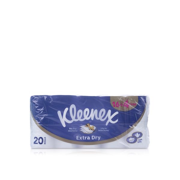 Buy Kleenex extra dry toilet roll 3 ply 40 rolls in UAE