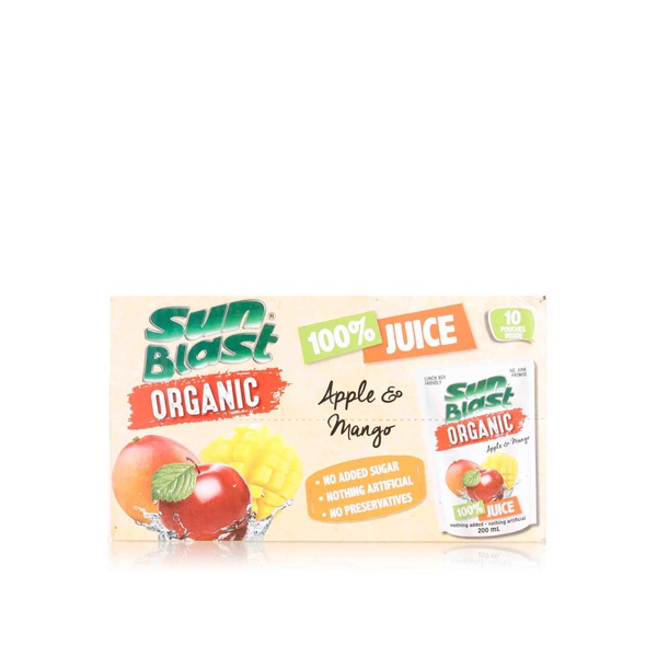 Buy Sun Blast organic apple & mango juice 200ml in UAE