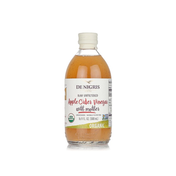 Buy De Nigris organic, raw, unfiltered apple cider vinegar 500ml in UAE