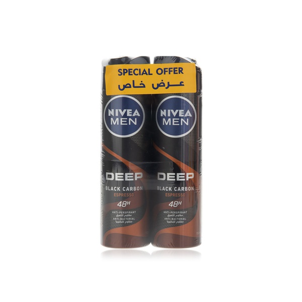 اشتري Nivea men deep black carbon espresso spray 150ml في الامارات