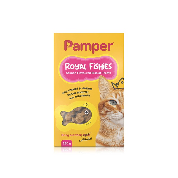 Pamper Royal Fishies Cat Biscuit Treats Salmon 250g