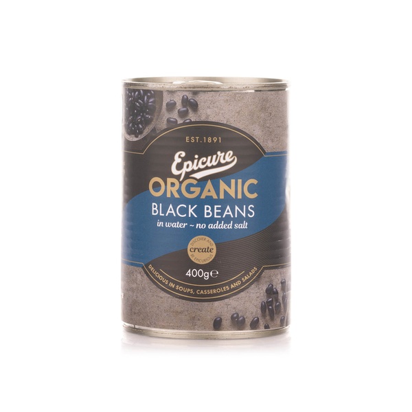 Buy Epicure organic black beans in water 400g in UAE