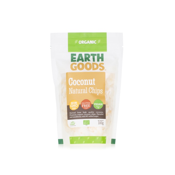 Buy Earth Goods natural coconut chips 100g in UAE