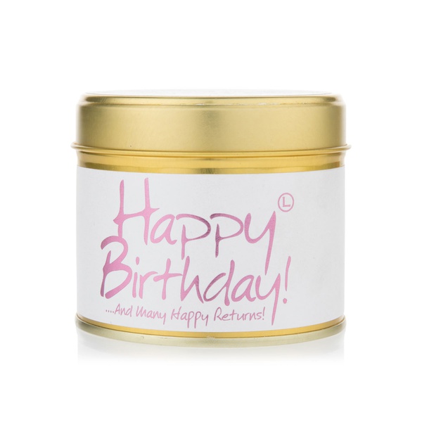 اشتري Lily flame happy birthday scented candle tin في الامارات